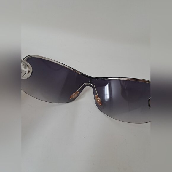 Gucci Women\'s Sunglasses Vintage Y2K Shield Wrap Silver Purple Gradient GG2773/S main image 5